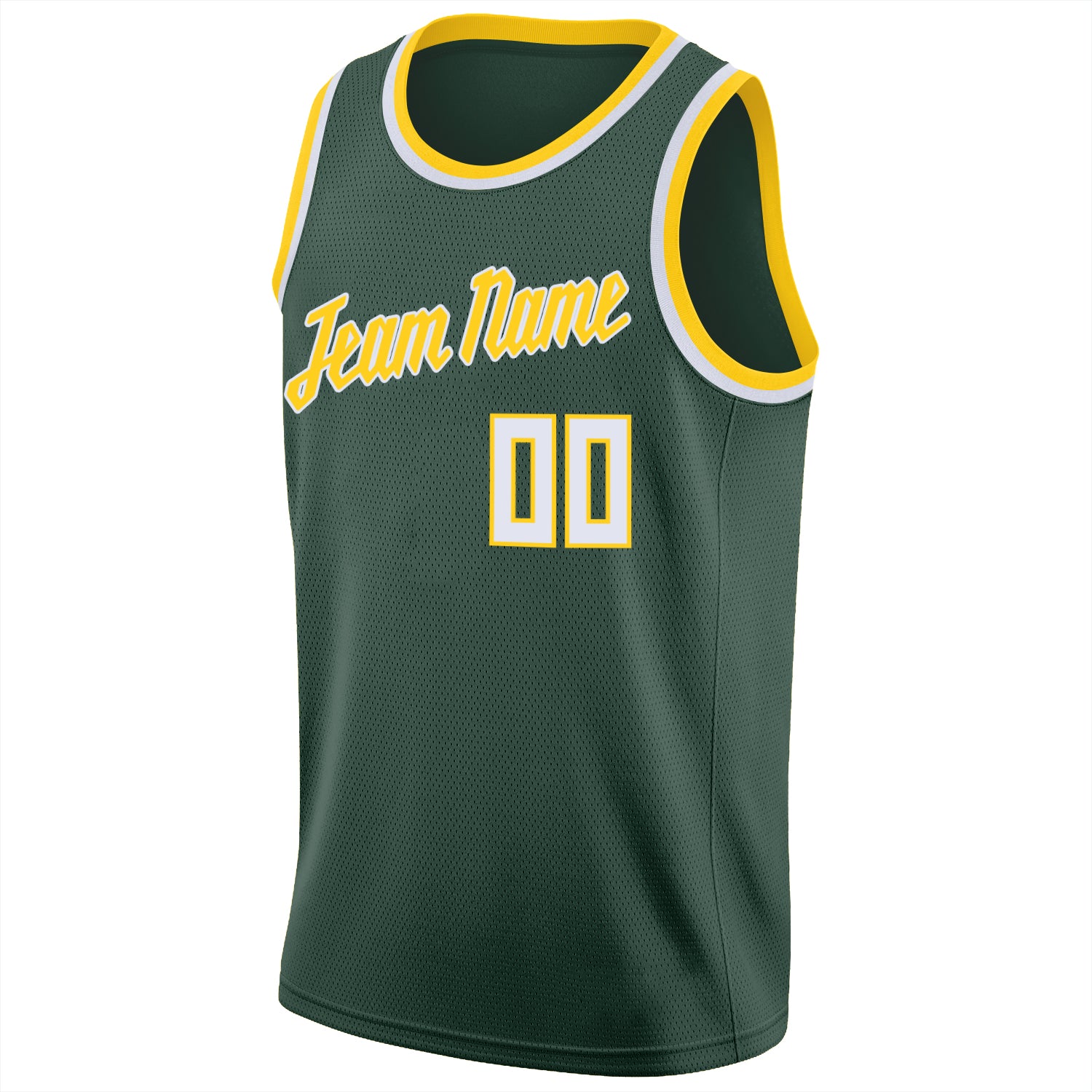 Custom Team Gold Basketball White Rib-Knit Jersey Royal