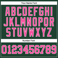 Load image into Gallery viewer, Custom Hunter Green Pink-White Authentic Throwback Basketball Jersey
