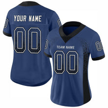 Load image into Gallery viewer, Custom Royal Black-White Mesh Drift Fashion Football Jersey
