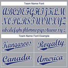 Load image into Gallery viewer, Custom Gray Royal-White Baseball Jersey
