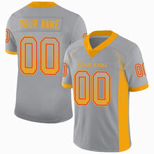 Load image into Gallery viewer, Custom Light Gray Gold-Scarlet Mesh Drift Fashion Football Jersey
