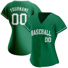 Load image into Gallery viewer, Custom Kelly Green White-Gray Authentic St. Patrick&#39;s Day Baseball Jersey
