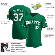 Load image into Gallery viewer, Custom Kelly Green White-Gray Authentic St. Patrick&#39;s Day Baseball Jersey
