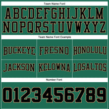 Load image into Gallery viewer, Custom Kelly Green Black-Old Gold Authentic Throwback Basketball Shorts
