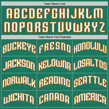 Load image into Gallery viewer, Custom Kelly Green White-Gold Authentic Throwback Basketball Jersey
