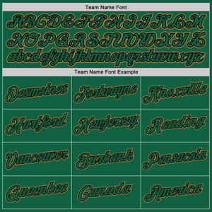 Custom Kelly Green Kelly Green-Old Gold Authentic Baseball Jersey
