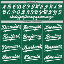 Load image into Gallery viewer, Custom Kelly Green White-Red Authentic Baseball Jersey

