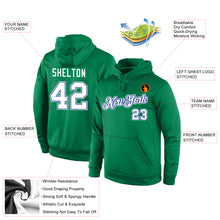 Load image into Gallery viewer, Custom Stitched Kelly Green White-Royal Sports Pullover Sweatshirt Hoodie
