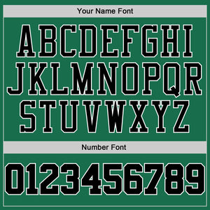 Custom Kelly Green Black-White Performance T-Shirt