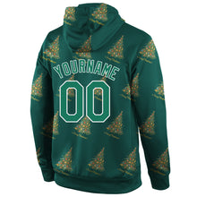 Load image into Gallery viewer, Custom Stitched Kelly Green Kelly Green-White Christmas 3D Sports Pullover Sweatshirt Hoodie
