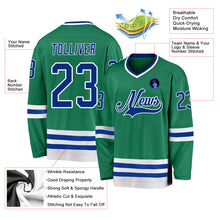 Load image into Gallery viewer, Custom Kelly Green Royal-White Hockey Jersey
