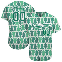 Load image into Gallery viewer, Custom Kelly Green Kelly Green-White Christmas 3D Authentic Baseball Jersey
