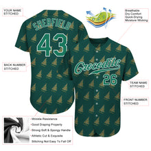 Load image into Gallery viewer, Custom Kelly Green Kelly Green-White Christmas 3D Authentic Baseball Jersey
