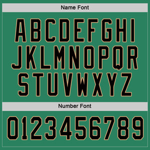 Custom Kelly Green Black-Old Gold Hockey Jersey