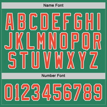 Load image into Gallery viewer, Custom Kelly Green Orange-White Hockey Jersey
