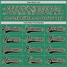 Load image into Gallery viewer, Custom Kelly Green Black-Cream Hockey Jersey
