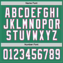 Load image into Gallery viewer, Custom Kelly Green White-Pink Hockey Jersey

