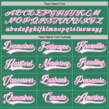 Load image into Gallery viewer, Custom Kelly Green White-Pink Hockey Jersey
