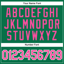 Load image into Gallery viewer, Custom Kelly Green Pink-White Authentic Baseball Jersey
