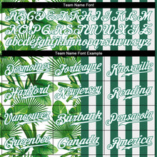 Load image into Gallery viewer, Custom Kelly Green White-Kelly Green 3D Pattern Design Tropical Palm Leaves Authentic Baseball Jersey
