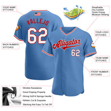 Load image into Gallery viewer, Custom Light Blue White-Red Authentic American Flag Fashion Baseball Jersey
