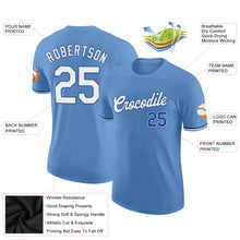 Load image into Gallery viewer, Custom Light Blue White-Royal Performance T-Shirt
