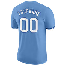 Load image into Gallery viewer, Custom Light Blue White-Royal Performance T-Shirt
