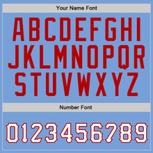 Load image into Gallery viewer, Custom Stitched Light Blue White-Red Sports Pullover Sweatshirt Hoodie
