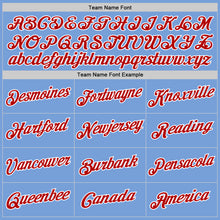 Load image into Gallery viewer, Custom Stitched Light Blue White-Red Sports Pullover Sweatshirt Hoodie
