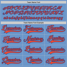 Load image into Gallery viewer, Custom Light Blue Orange-Royal Hockey Jersey
