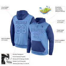 Load image into Gallery viewer, Custom Stitched Light Blue Light Blue-Royal Sports Pullover Sweatshirt Hoodie

