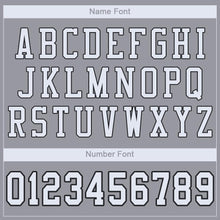 Load image into Gallery viewer, Custom Light Gray White-Black Mesh Authentic Football Jersey
