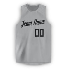 Load image into Gallery viewer, Custom Gray Black Round Neck Basketball Jersey
