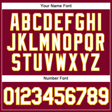Load image into Gallery viewer, Custom Maroon White Pinstripe White-Gold Authentic  Basketball Jersey
