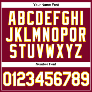 Custom Maroon White Pinstripe White-Gold Authentic  Basketball Jersey