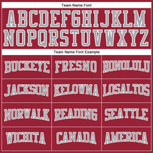 Load image into Gallery viewer, Custom Maroon Gray-White Authentic Throwback Basketball Jersey
