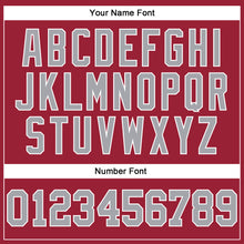 Load image into Gallery viewer, Custom Maroon Gray-White Authentic Throwback Basketball Jersey
