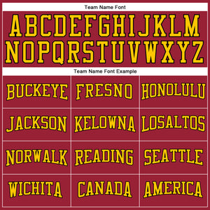 Custom Maroon Black-Gold Authentic Throwback Basketball Jersey