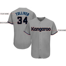 Load image into Gallery viewer, Custom Gray Black-Orange Baseball Jersey
