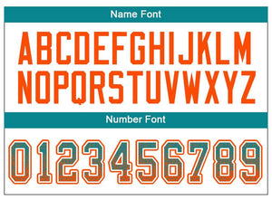 Custom Aqua Orange-White Drift Fashion Football Jersey