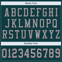 Load image into Gallery viewer, Custom Midnight Green Light Gray-Black Mesh Authentic Football Jersey
