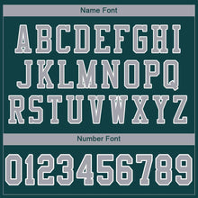 Load image into Gallery viewer, Custom Midnight Green Gray-White Mesh Authentic Football Jersey
