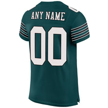 Load image into Gallery viewer, Custom Midnight Green White-Black Mesh Authentic Football Jersey
