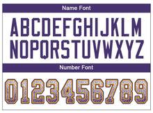 Load image into Gallery viewer, Custom White Purple-Gold Mesh Drift Fashion Football Jersey
