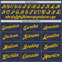 Load image into Gallery viewer, Custom Navy Gold-Navy Authentic Baseball Jersey
