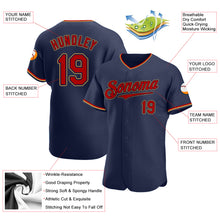 Load image into Gallery viewer, Custom Navy Red-Old Gold Authentic Baseball Jersey
