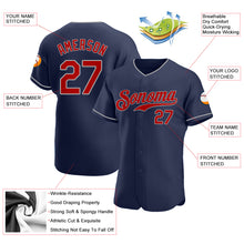 Load image into Gallery viewer, Custom Navy Red-Gray Authentic Baseball Jersey
