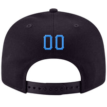 Load image into Gallery viewer, Custom Navy Powder Blue-Gold Stitched Adjustable Snapback Hat
