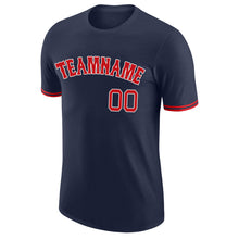 Load image into Gallery viewer, Custom Navy Red-White Performance T-Shirt
