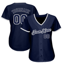 Load image into Gallery viewer, Custom Navy Navy-Gray Authentic Baseball Jersey
